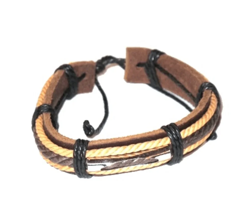 Armband - Läder -Brun