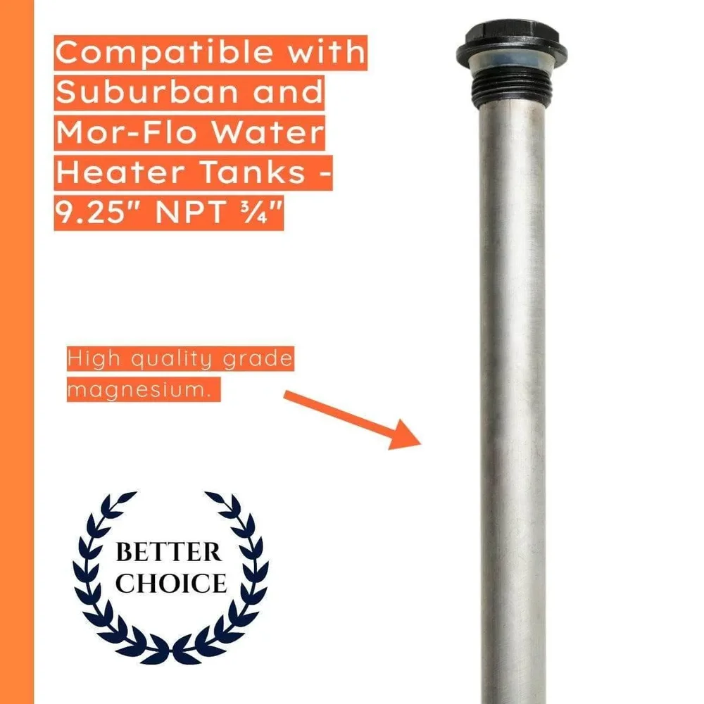 Magnesiumanod varmvattenberedare 21*450mm, 3/4" NPT, B312245 - Bild 3