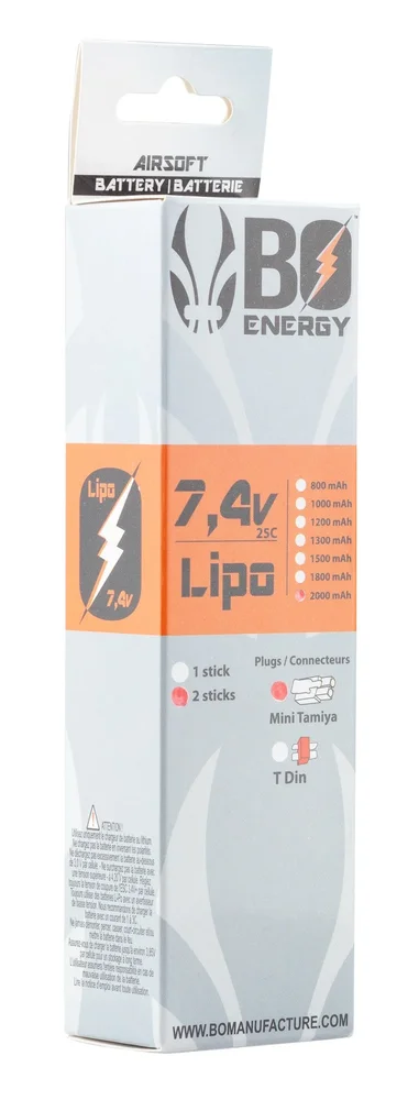 2 sticks 2S 7.4V 2000mAh 25C Lipo battery - Bild 3