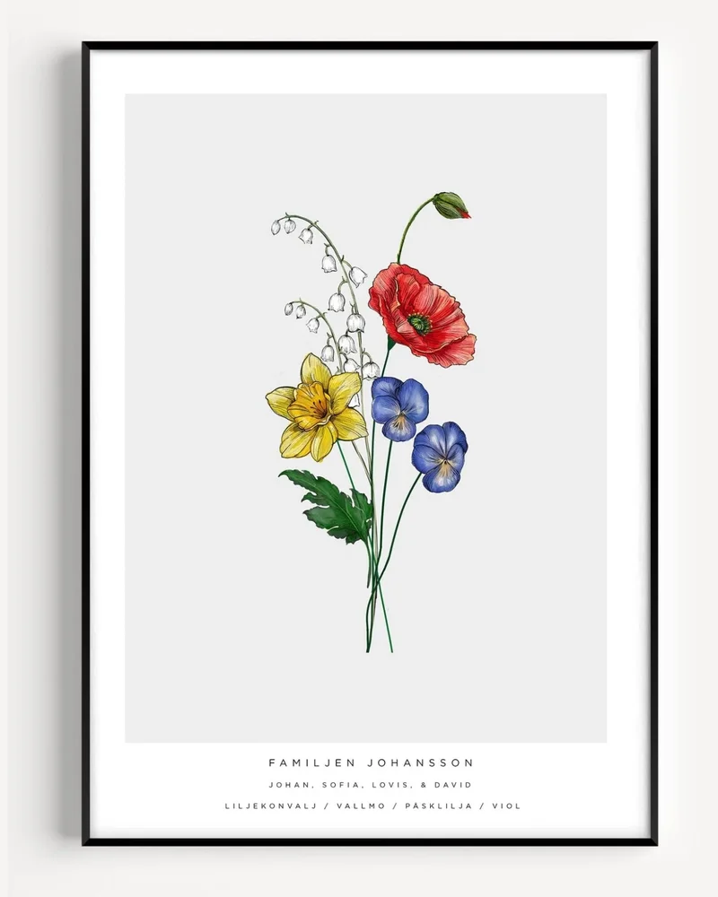 Familjebukett med månadsblommor Familjebukett med månadsblommor