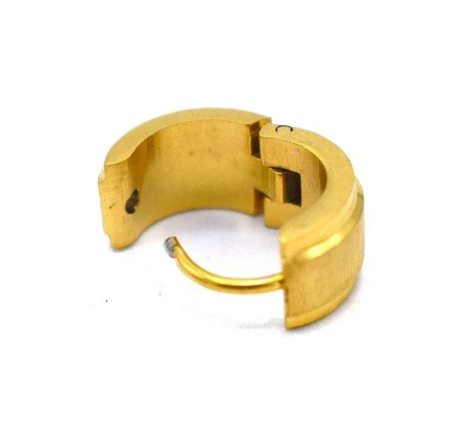 Guldfärgade ringörhängen - Bild 2