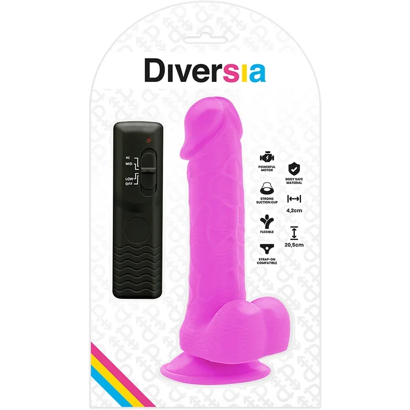 DILDO VIBRATOR DIVERSIA LILA - Bild 2