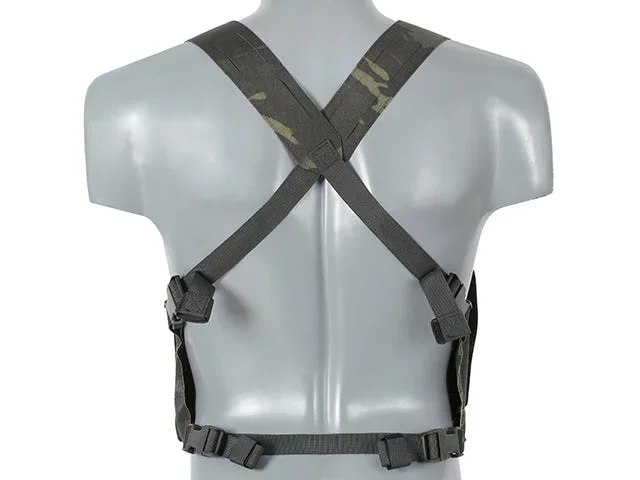 Chest Rig med AR/AK-lommer, laser-cut – Multicam Black - Bild 3
