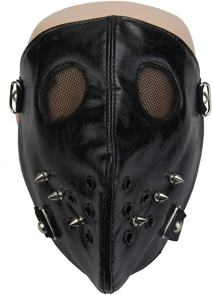 Lädermask med nitar - Bild 1