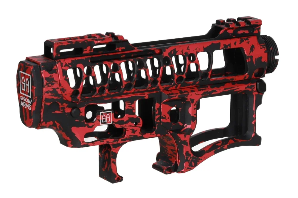 Specna Arms x Mancraft CNC Speedsoft Splash Anodised kit for M4/M16 replicas black-red - Bild 3