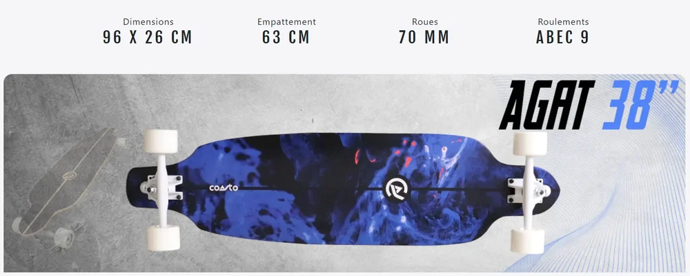 Longboard Surfskate Coasto AGAT 38 tum - Bild 3