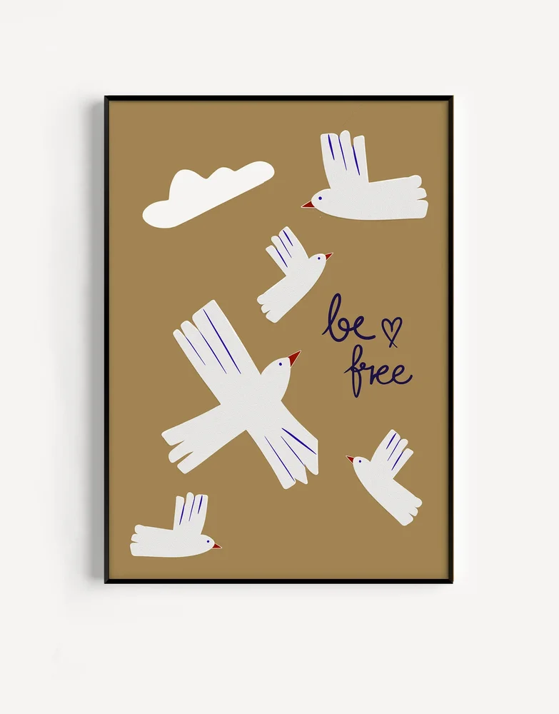 Poster till barnrum – Good Things Grow Here | Rosa blommig poster - Bild 1