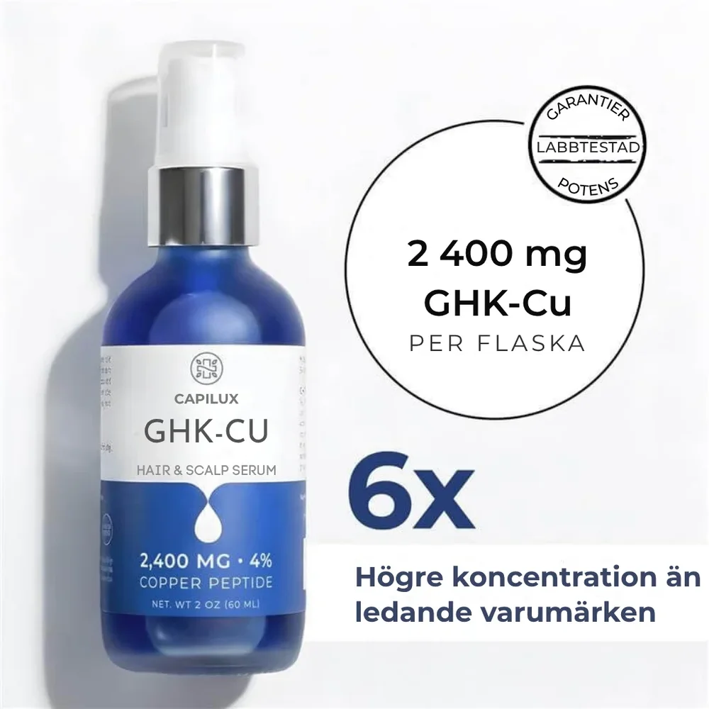Capilux® | GHK-Cu Kopparpeptidserum | Mindre synligt håravfall & fylligare hår över tid - Bild 3