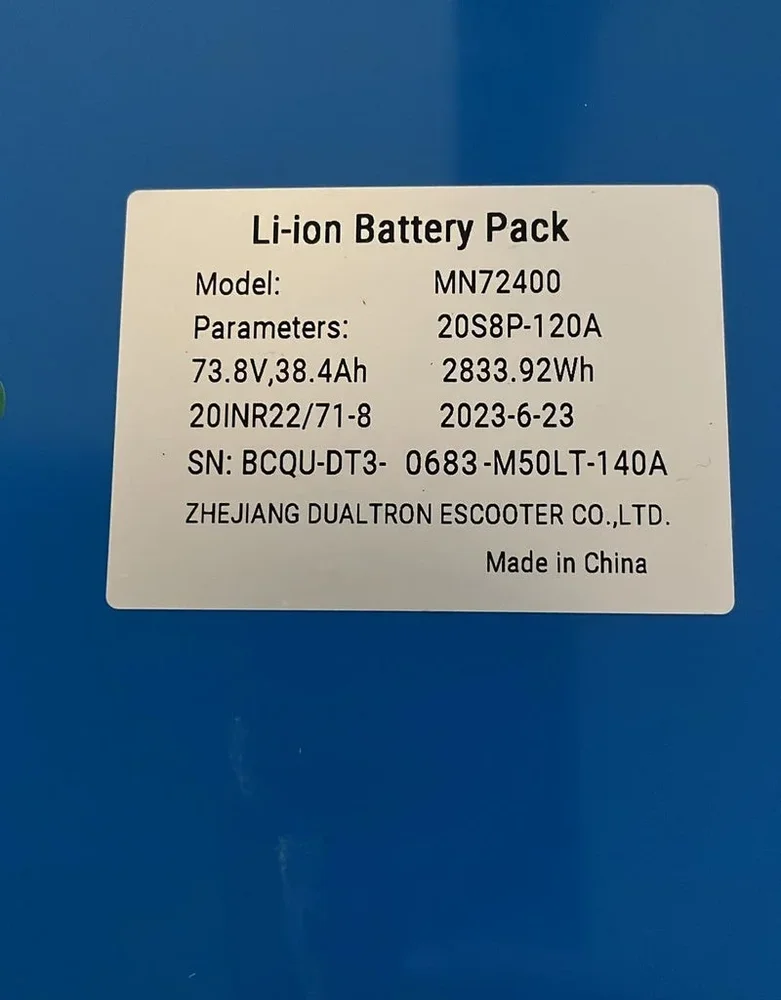 Battery (Batería) Dualtron Thunder 3 72V 40ah - Bild 2