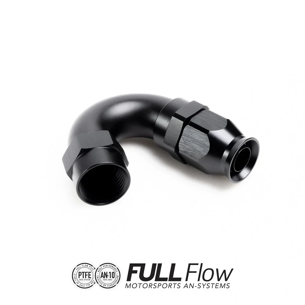 Full flow PTFE hose end fitting 150 degrees AN-10 Full flow PTFE hose end fitting 150 degrees AN-10