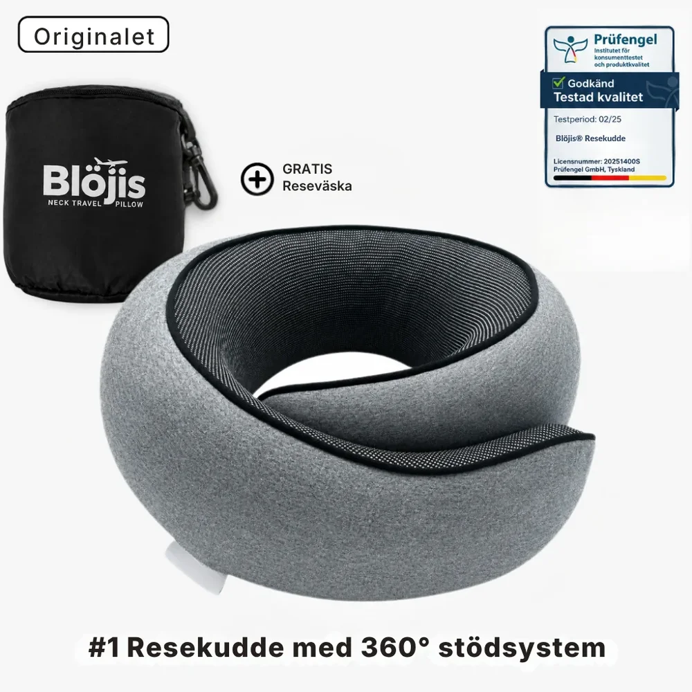 Blöjis® Ergonomisk resekudde | stabilt stöd för huvud och nacke för bekväm sömn på resan - Bild 1
