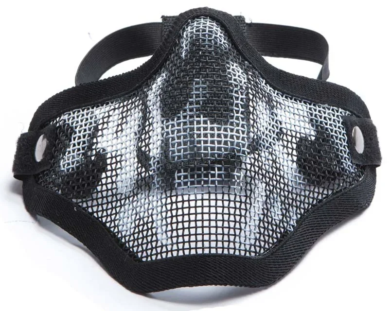 ASG Mesh halvmaske sort skull