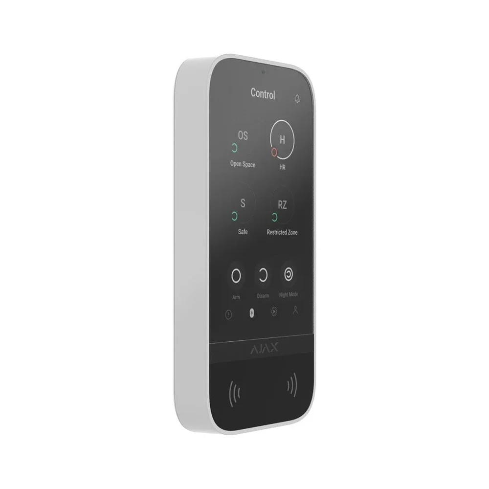 AJAX KeyPad TouchScreen (8EU) ASP whit | Wireless keypad with touch screen to control an Ajax system | Vit - Bild 3