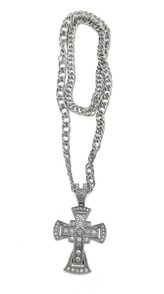 Silverfärgade Kors halsband - Bild 1