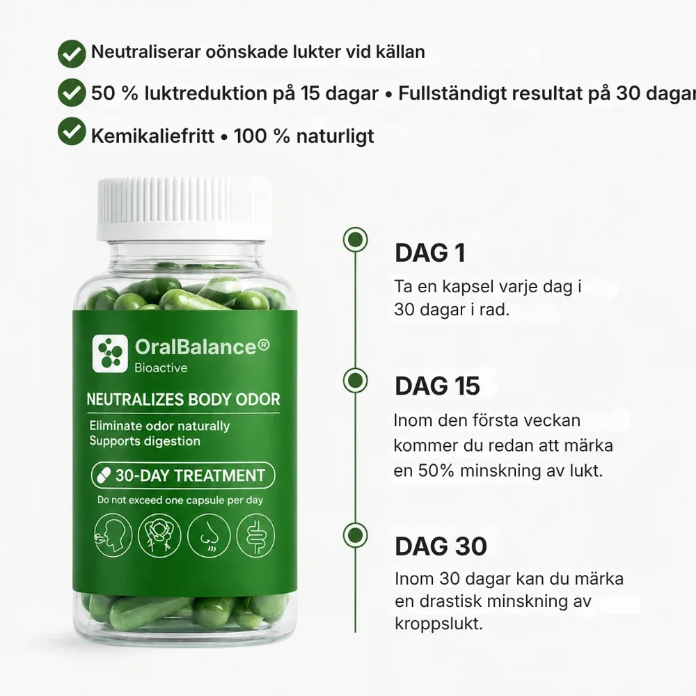 OralBalance® | Naturligt kosttillskott för frisk andedräkt och mot kroppslukt - Bild 2