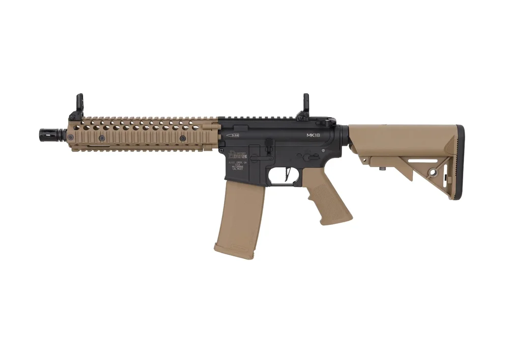 Daniel Defense MK18 SA-F19 FLEX Gen.2 AEG Assault Rifle 10.5″ – Half-Tan Daniel Defense MK18 SA-F19 FLEX Gen.2 AEG Assault Rifle 10.5″ – Half-Tan