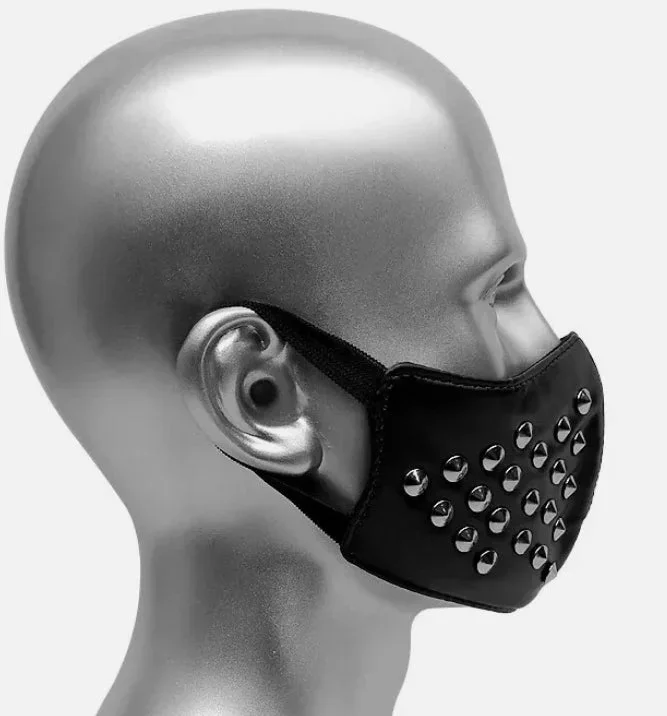 Svart Rockmask med Nitar – Rockig & Edgy Look - Bild 3