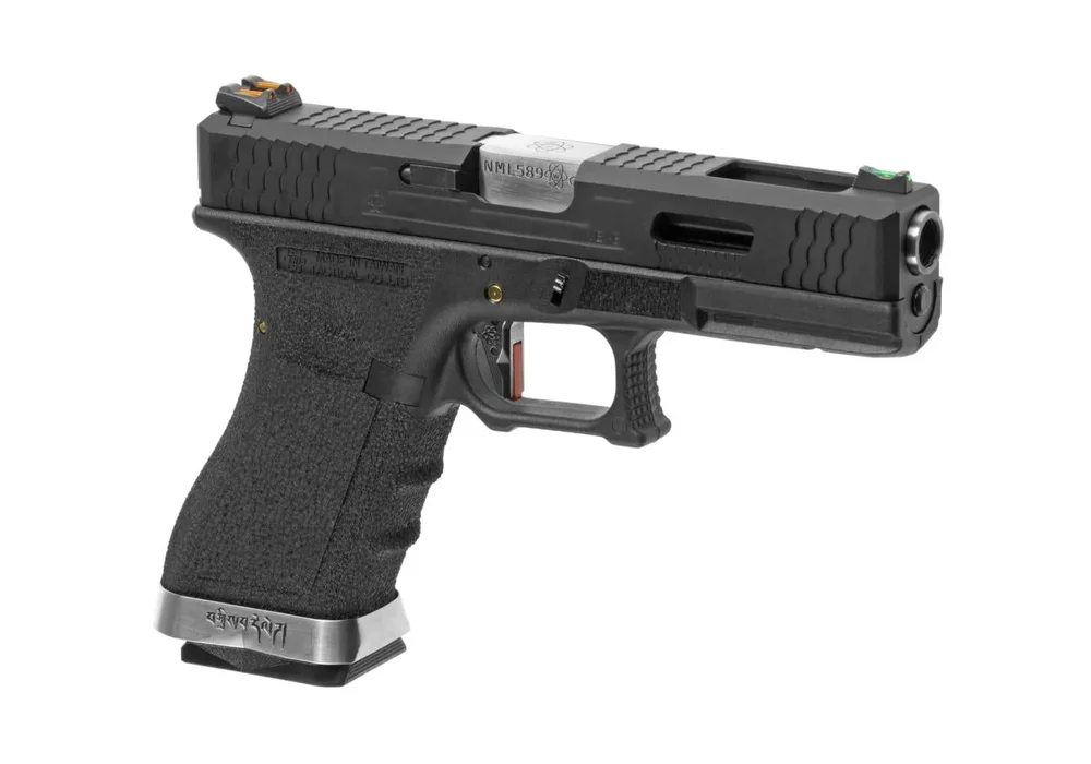 WE G-Force 18C BK Silver Barrel Metal Version GBB – Black WE G-Force 18C BK Silver Barrel Metal Version GBB – Black