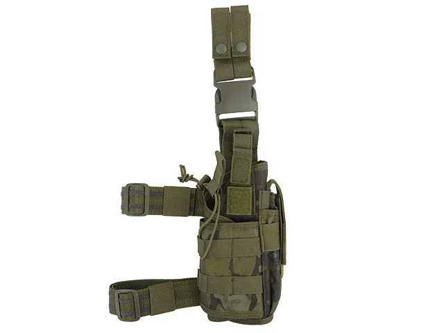 Taktisk drop leg-hylster med 2 bæremåder – Multicam Tropic Taktisk drop leg-hylster med 2 bæremåder – Multicam Tropic