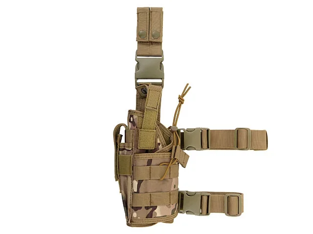 Taktisk drop leg-hylster med 2 bæremåder, til venstrehåndede – Multicam - Bild 1