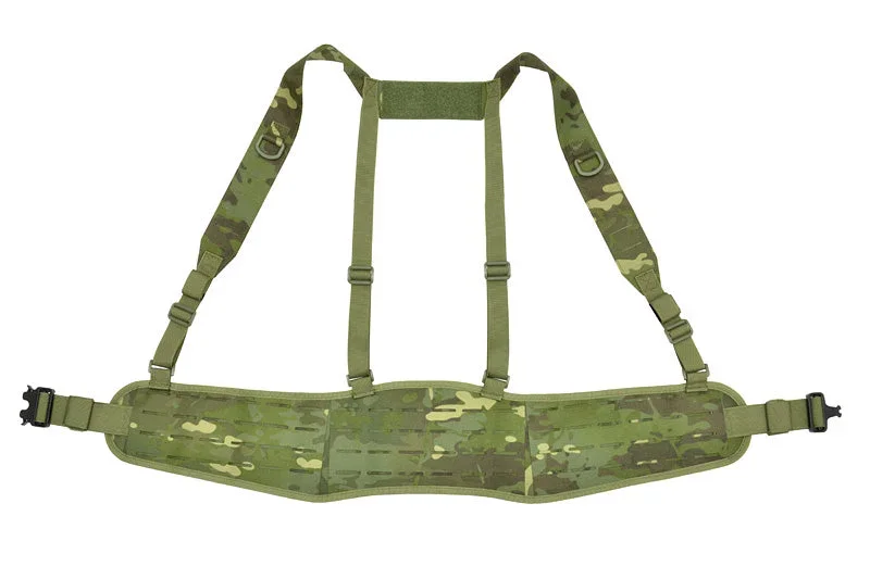 Taktisk patruljebælte med seler, MOLLE laser-cut – Multicam Tropic - Bild 2