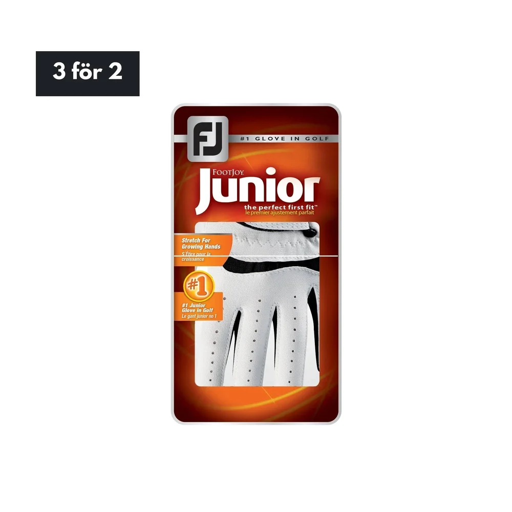 FootJoy Junior Golfhandskar Junior – White/Black FootJoy Junior Golfhandskar Junior – White/Black