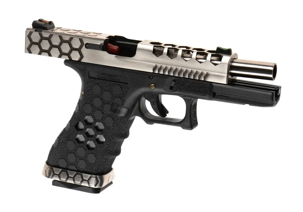 AW Custom VX0200 Hex Cut Full Metal GBB - Silver - Bild 3