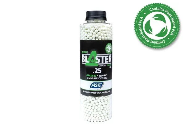 Alpha Blaster PLA Green Tracer Kugler – 0,25g - 3300 stk.