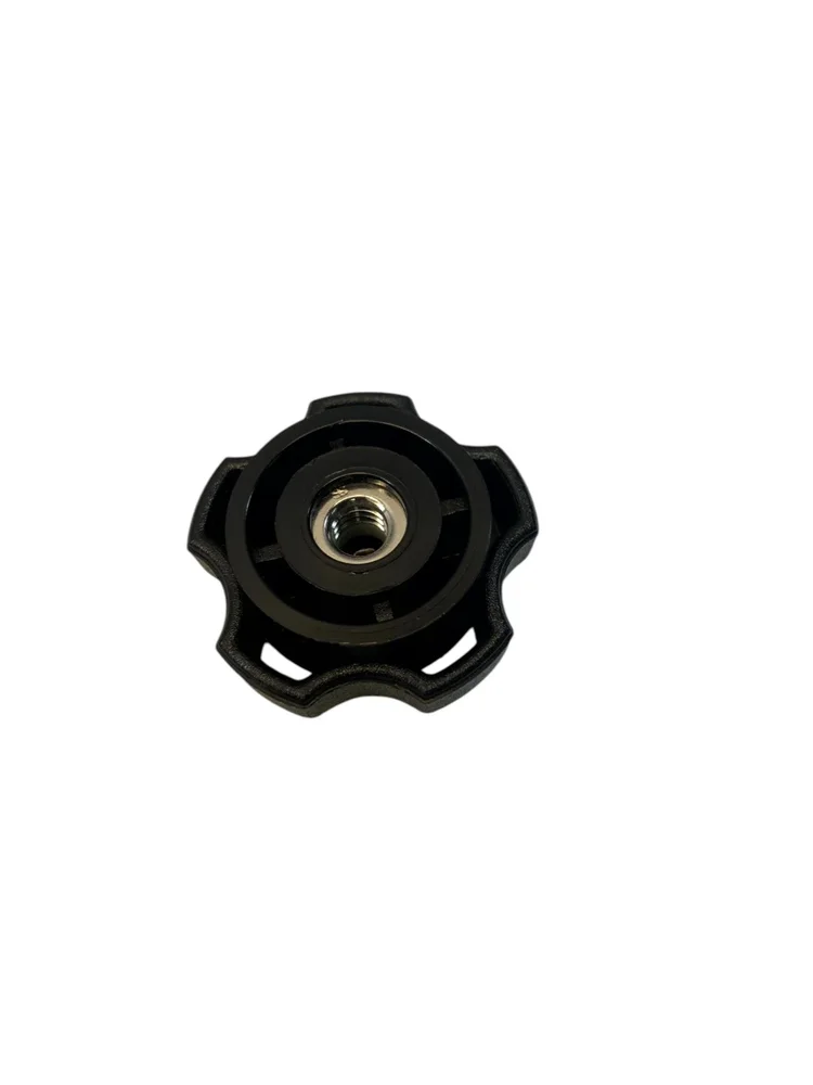 Knopp/ Mutter med gänga 1/4"-20 SS nylon skruvtyp 5-stjärnig form Svart - Bild 2