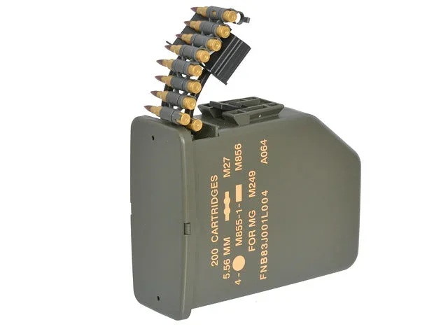 Elektrisk boxmagasin 6000 skud til M249 – oliven - Bild 2