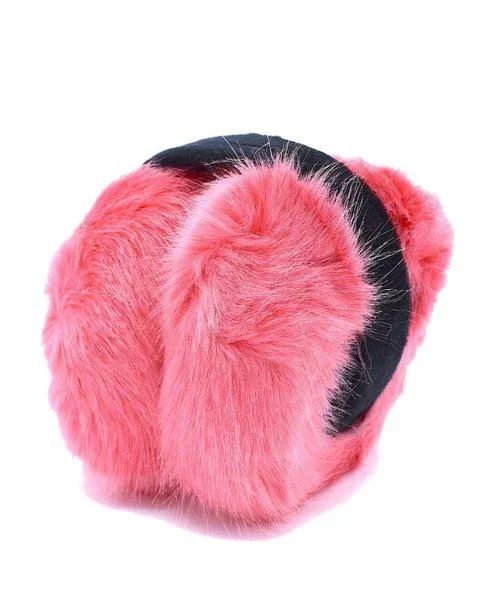 Rosa fluffiga öronmuffar - vikbar - Bild 2