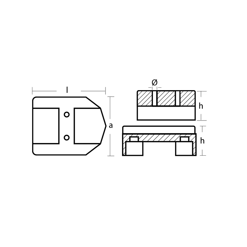 Zinkanod Mercury/Mercruiser typ F.BB/E.B, motoranod, M821631, 0.846KG/1,87LB, R800806bis - Bild 3