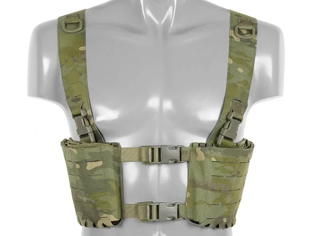Chest Rig med to lommer til 6 AR/AK-magasiner, laser-cut – Multicam Tropic Chest Rig med to lommer til 6 AR/AK-magasiner, laser-cut – Multicam Tropic