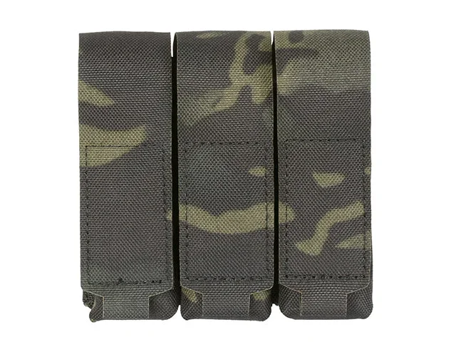 Triple pistolmagasinlomme med klap, laser-cut – Multicam Black Triple pistolmagasinlomme med klap, laser-cut – Multicam Black