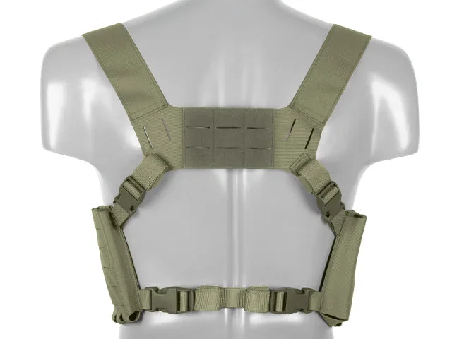 Chest Rig med to lommer til 6 AR/AK-magasiner, laser-cut – oliven - Bild 2