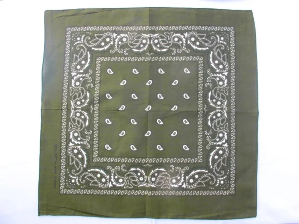 Bandana scarf Paisley mörkgrön