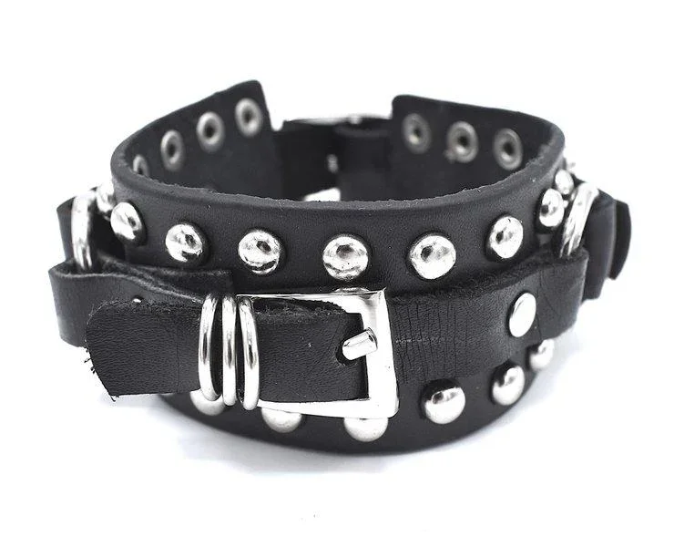 Nitarmband med spänne och runda nitar - Bild 1
