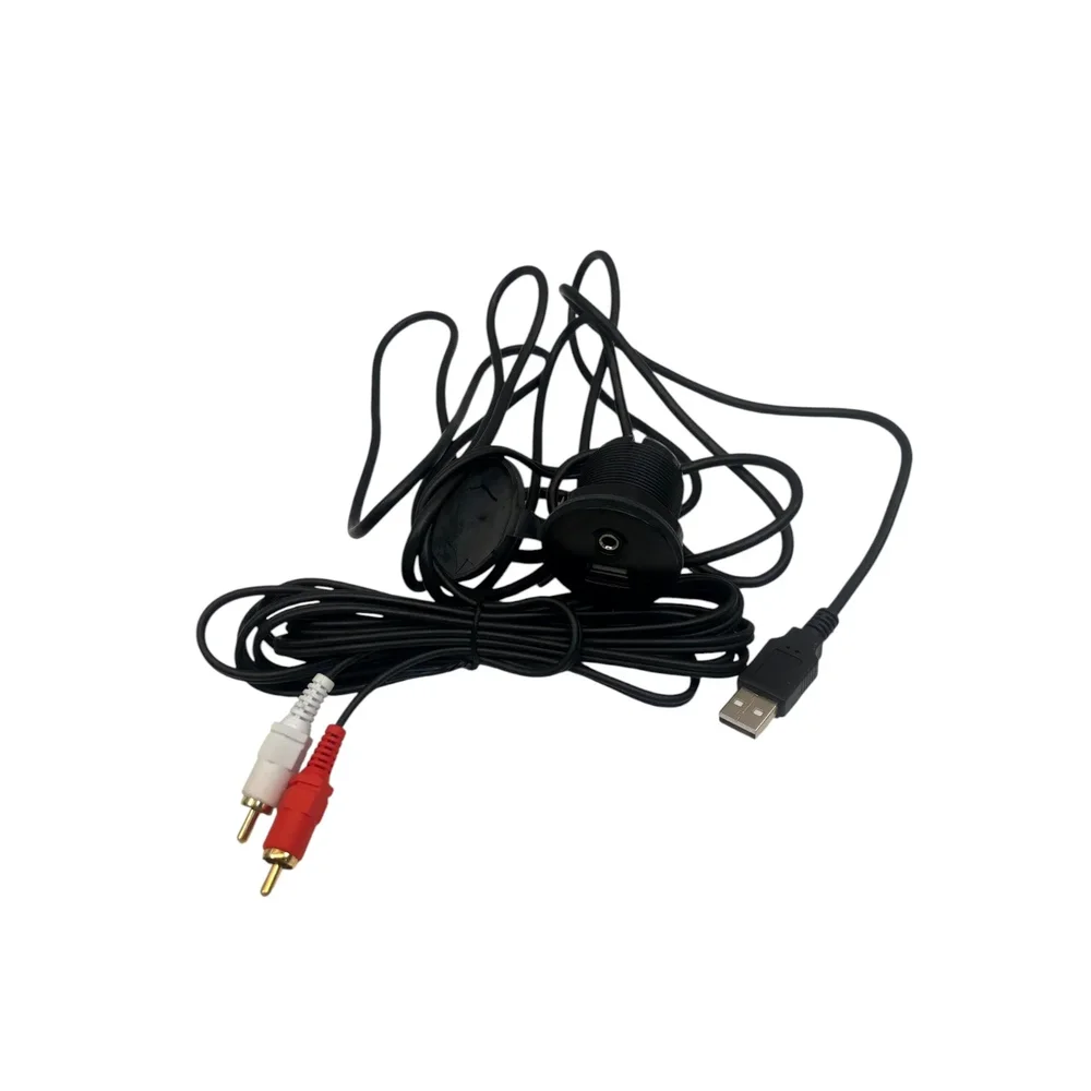 AUX/USB-port Panelmonterad multifunktionskabel för ljud/ström/USB-anslutning AUX/USB-port Panelmonterad multifunktionskabel för ljud/ström/USB-anslutning