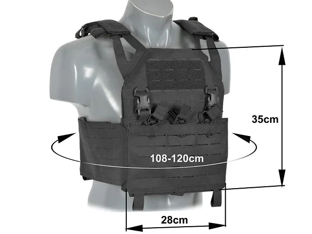 Buckle Up Operator Plate Carrier med AR15/AK-magasinlomme, laser-cut – sort - Bild 3
