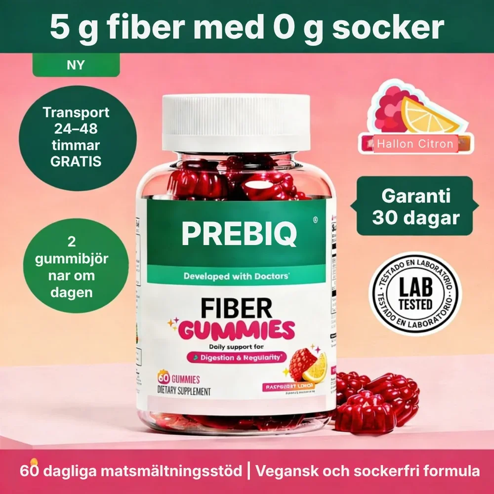 Prebiq® | Prebio-gummibonbons med kostfiber (förpackning med 60 gummibonbons) - Bild 1