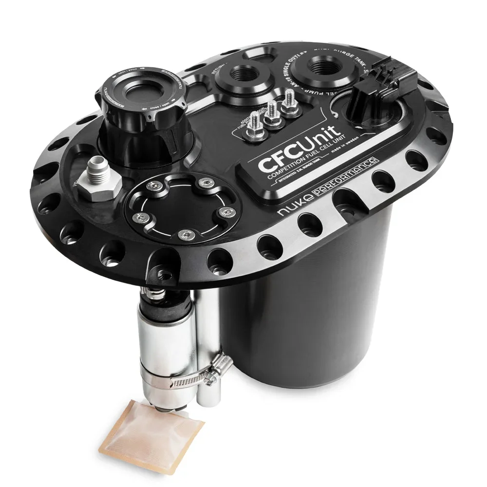 CFC unit for brushless fuel pumps – Competition Fuel Cell Unit, with integrated fuel surge tank CFC unit for brushless fuel pumps – Competition Fuel Cell Unit, with integrated fuel surge tank