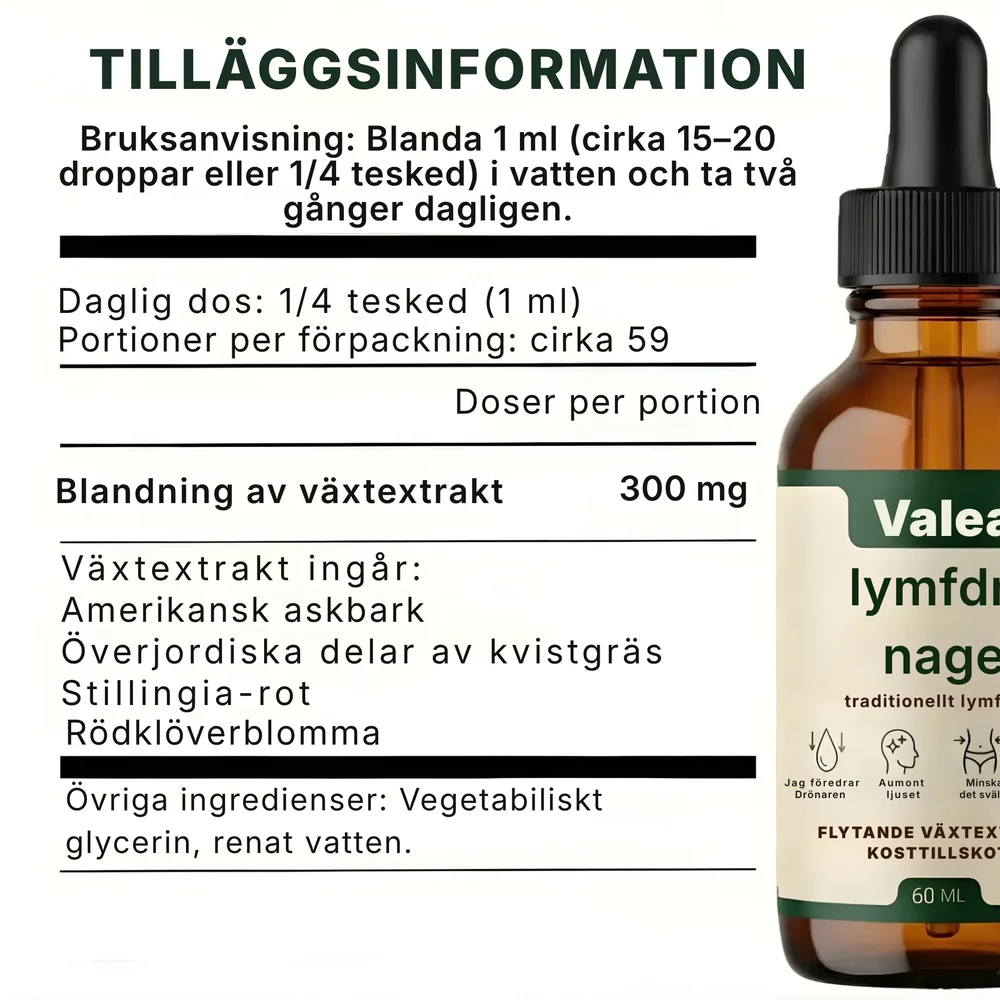 Valea® | Wellness-droppar för lymfdränering - Bild 2
