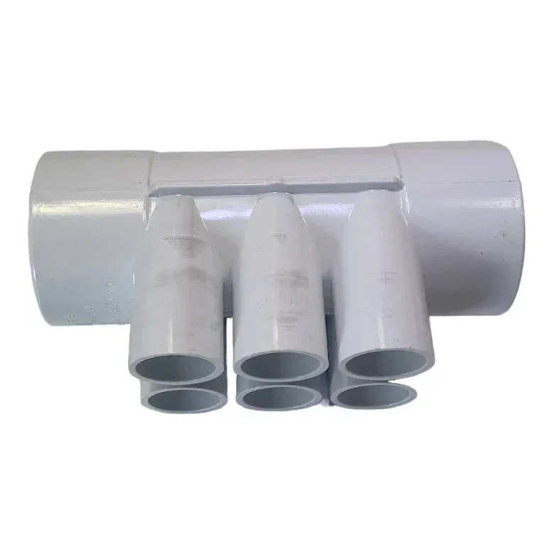 PVC Fördelare 2"/2" hona samt 6x3/4" hona CS - Bild 2
