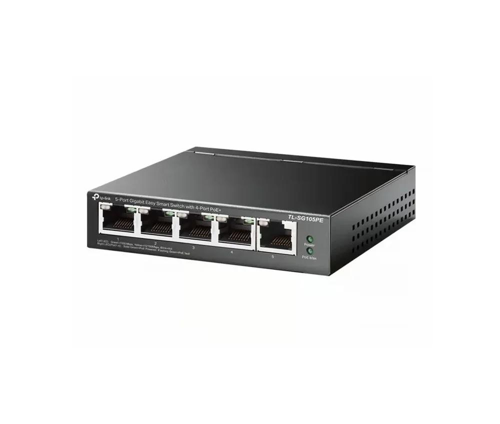 Switch PoE+ 5P 65w, TP-Link TL-SG105PE