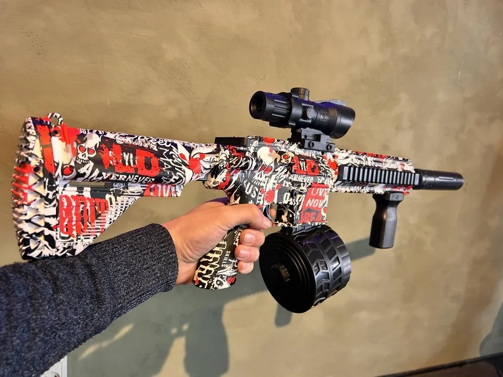 Splatter M416 Gel Blaster - Rød Grafiti - Bild 2