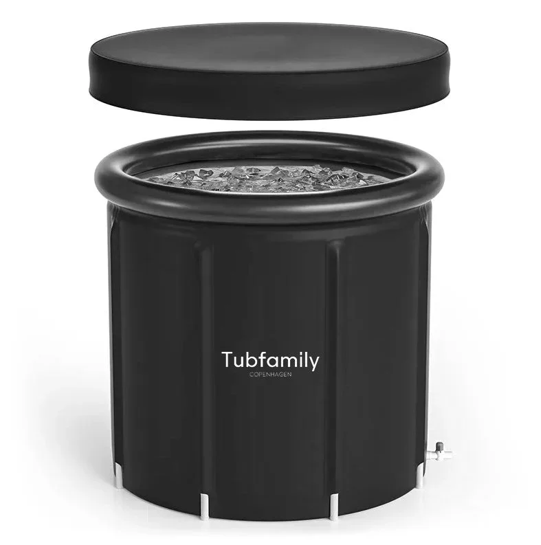 Tubfamily original lyxigt isbad – Pop up – svart – transportabel