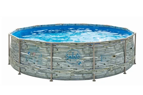 Ovanmarkpool Swing Pools Elite Sten Rampool – 3.66 x 0.91m, Sten design Ovanmarkpool Swing Pools Elite Sten Rampool – 3.66 x 0.91m, Sten design