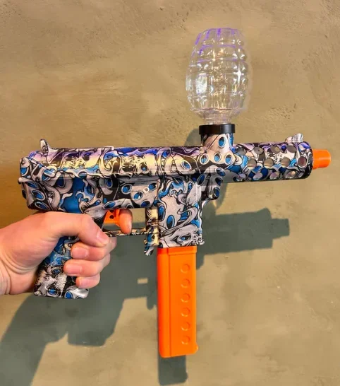 Splatter TEC9 Gel Blaster – Blå/Sølv Grafiti Splatter TEC9 Gel Blaster – Blå/Sølv Grafiti
