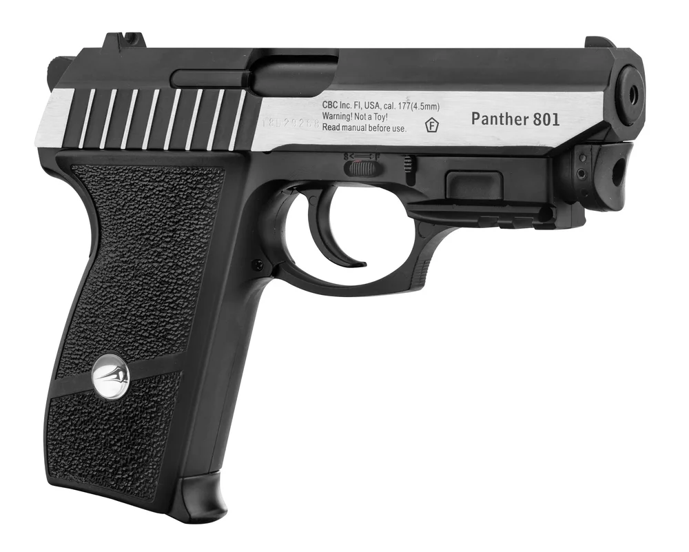 Borner Panther 801 Blowback CO2-pistol kal. .177 stål-BB med indbygget laser - Bild 2