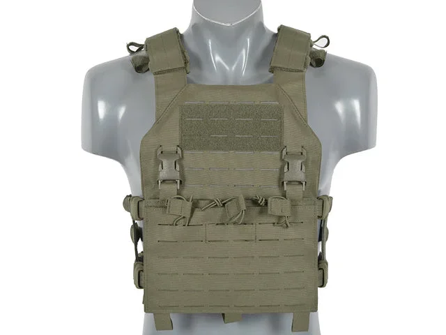 Assault Plate Carrier vest, Buckle Up med AR15/AK-magasinlomme, laser-cut – Ranger Green Assault Plate Carrier vest, Buckle Up med AR15/AK-magasinlomme, laser-cut – Ranger Green